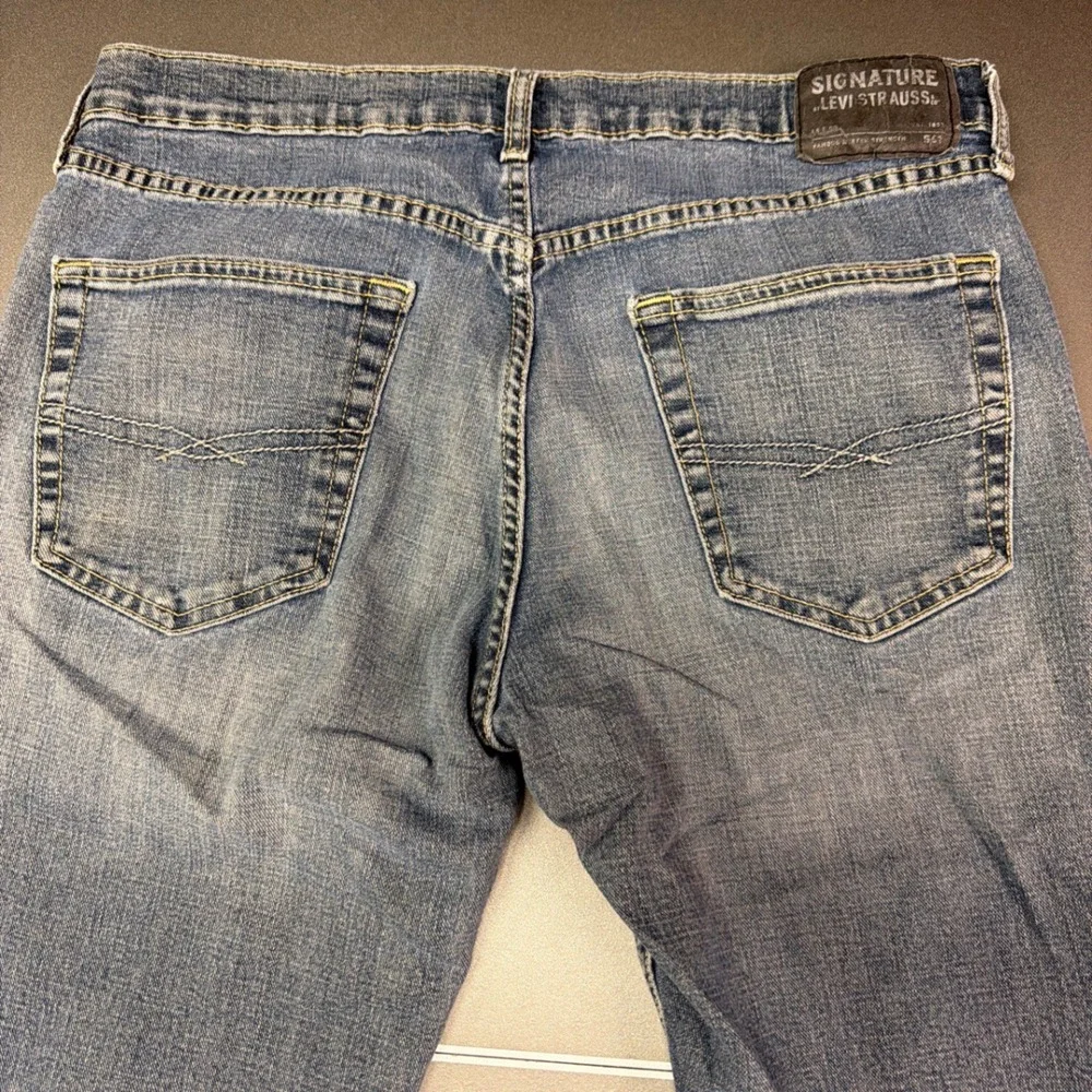 Levi Strauss Signature S61 Relaxed Men's Jeans Blue MediumWash StraightLeg 34x29